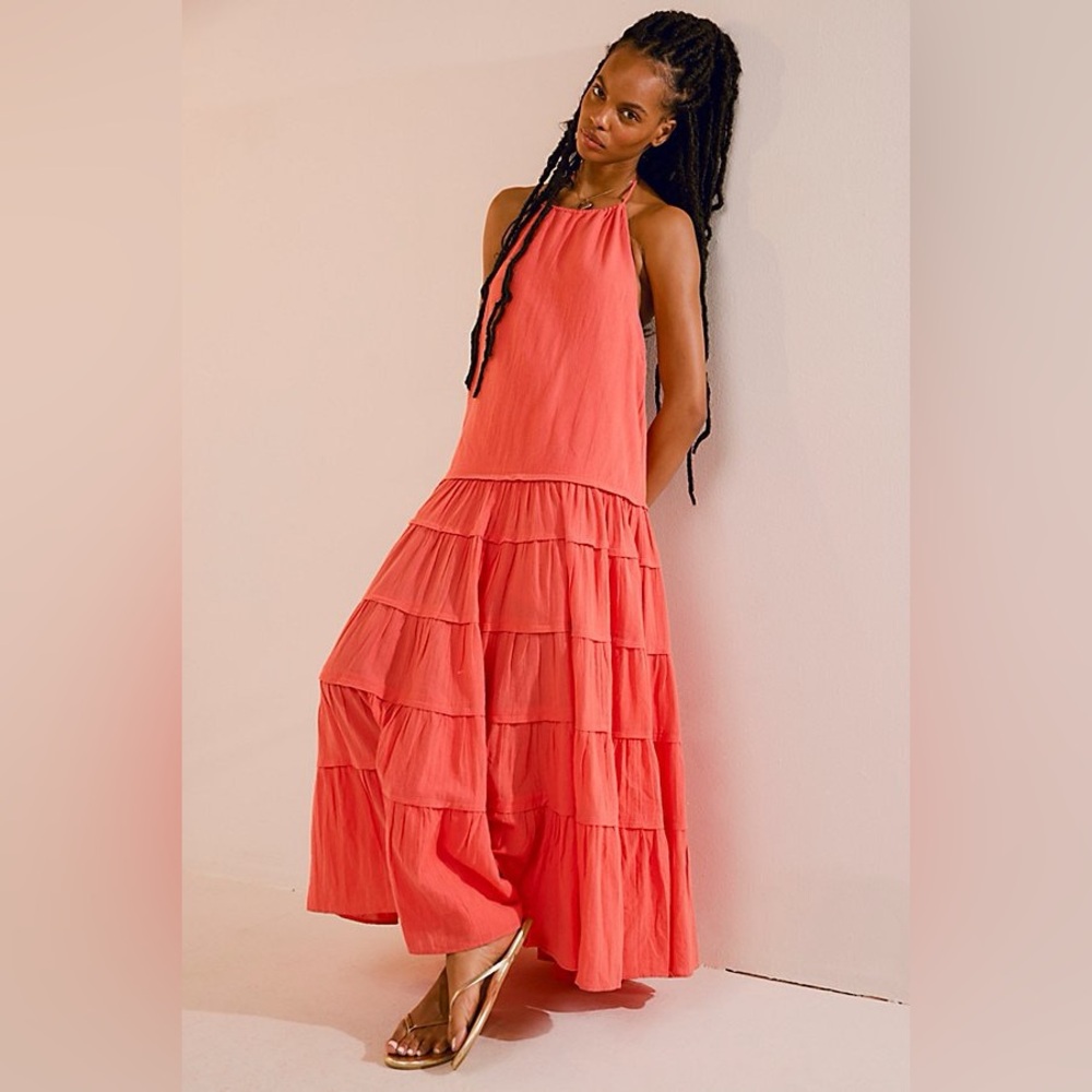 Free People Somewhere Sunny Drop-Waist Maxi